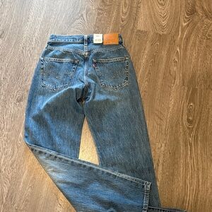 Levi's Dark Blue Button-Fly Jeans 501 90s Selvedge